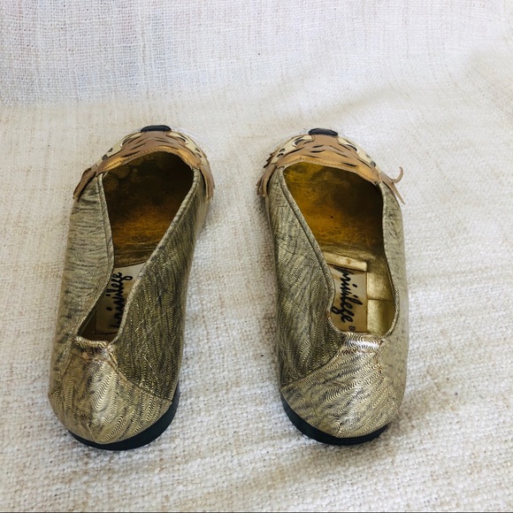 Enzo Of Roma Gold Tiger Flats - Picture 3 of 4